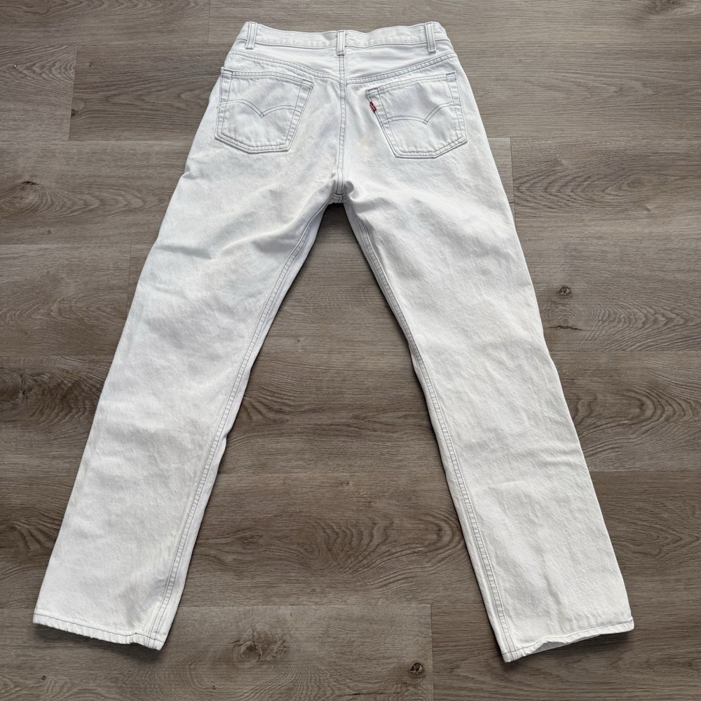 Vintage 80s 90s Levi 501 0657 Jeans USA Made Straight Denim ACTUAL 28x29 *STAINS